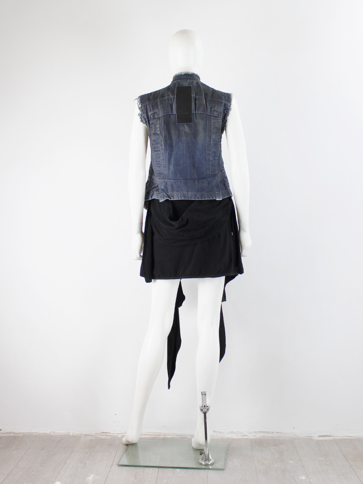 【Rick owens】denim long vest Rick Owens DRKSHDW Black Jumbo Denim Vest Rick Owens Drkshdw