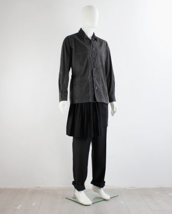 1950s Le Vetement de Force ★★★ Comme des Garçons black sheer skirt with wool paneling