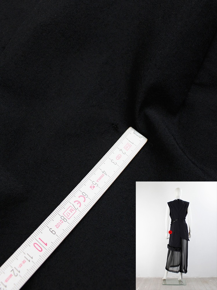 Comme des Garçons black deconstructed dress with faux fur Comme des Garçons black deconstructed dress with faux fur