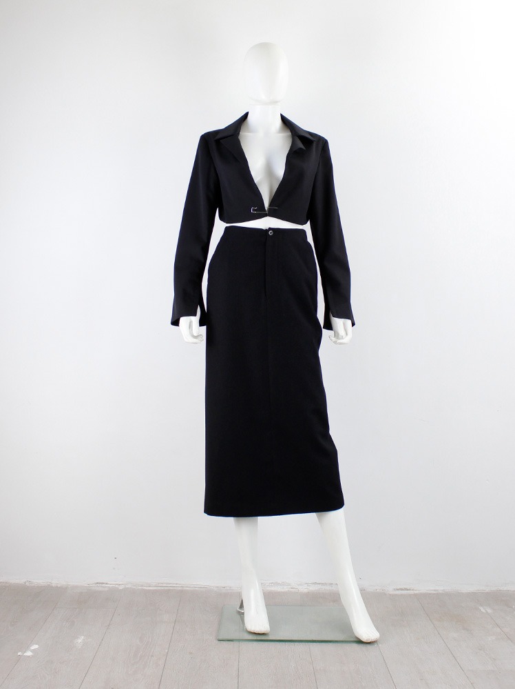 safety pin black dress Simone Safety Pin Mesh Bandage Maxi Dress Black / M