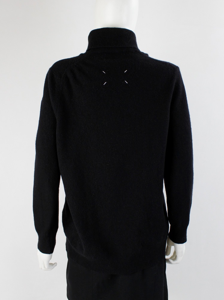 トップス Maison Martin Margiela ELS Turtle-Neck Maison Martin Margiela Maison Margiela Leather Elbow Patch