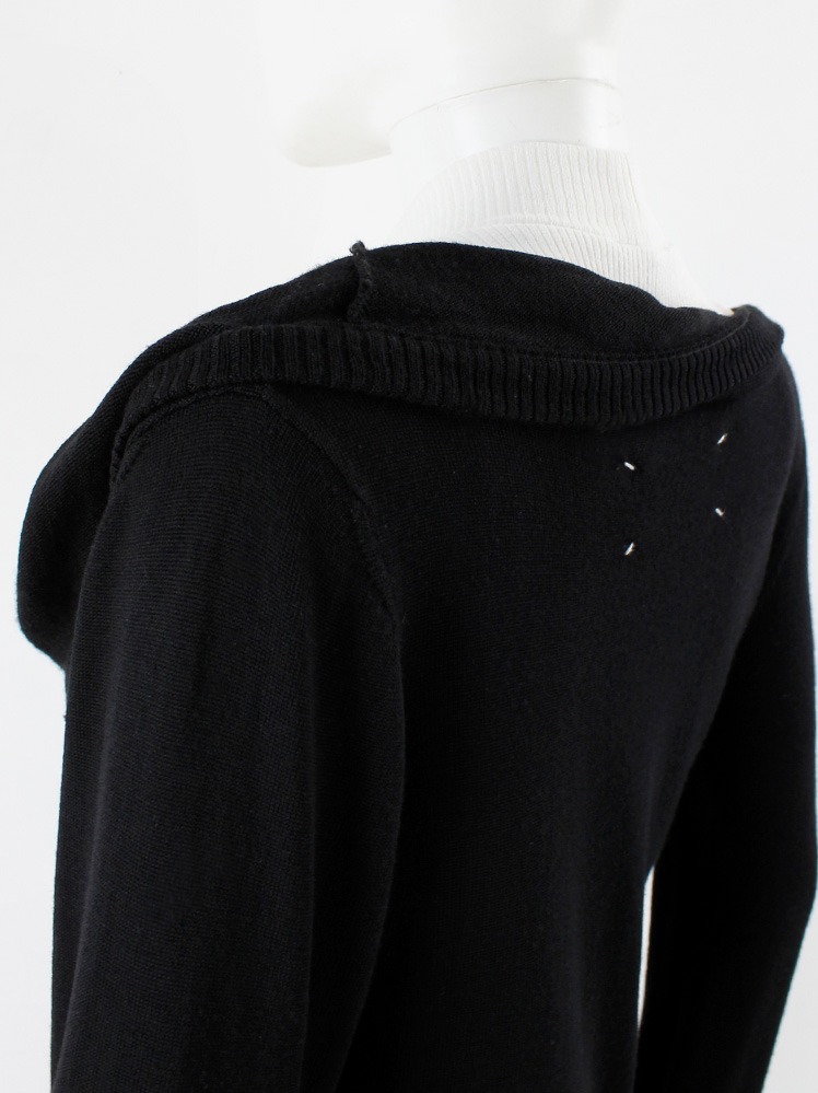 Maison Martin Margiela black stretched out cardigan with off