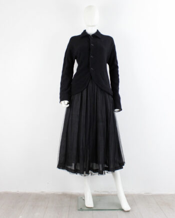 Comme des Garçons tricot black double breasted military