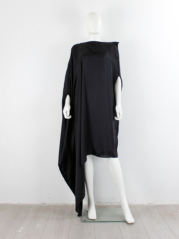 ワンピース Maison Martin Margiela Maison Martin Margiela black square dress with 5 zipped arm