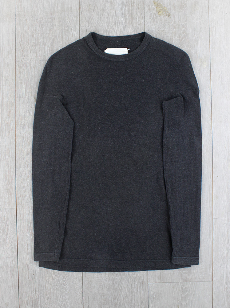 Maison Martin Margiela grey flat jumper with dropped slit