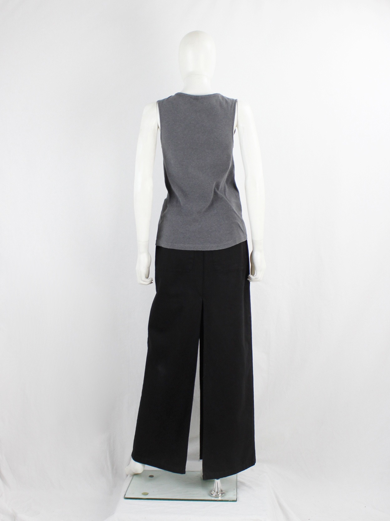 Ann Demeulemeester grey deconstructed shirt with Corps Humain