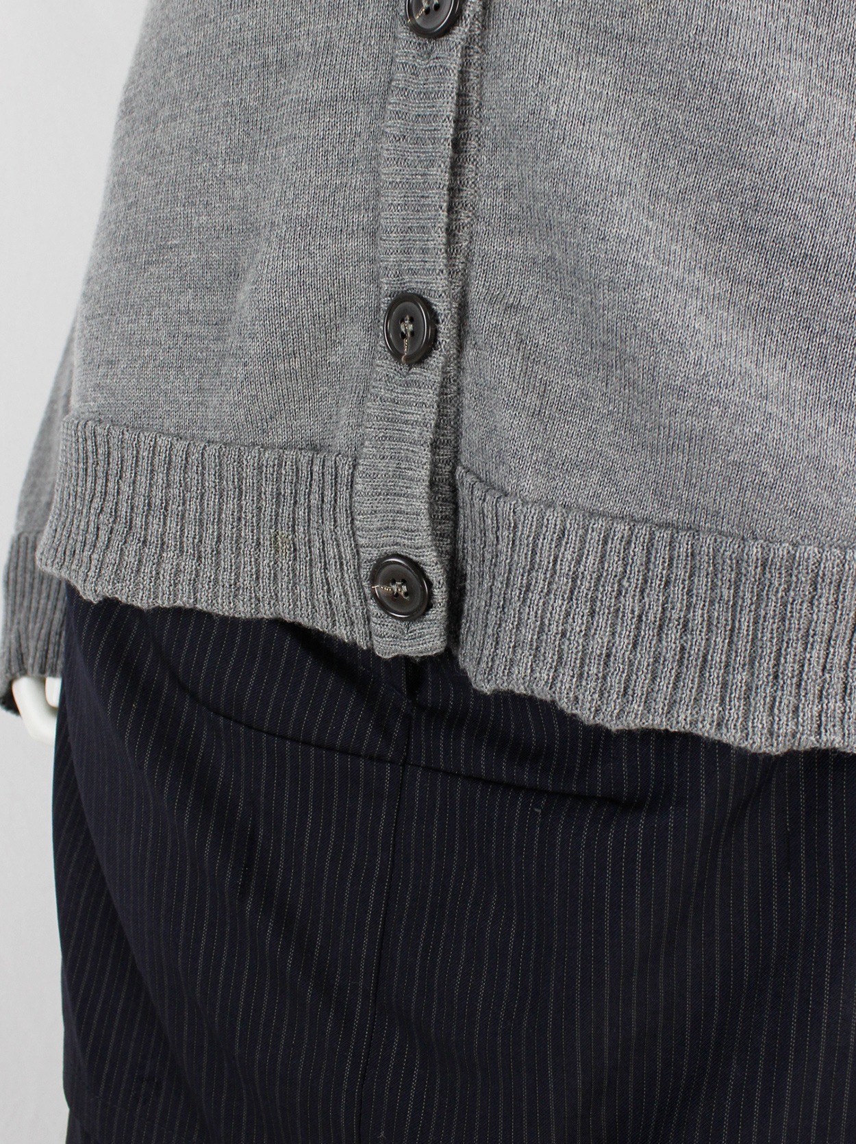 Maison Martin Margiela grey stretched out cardigan with off 