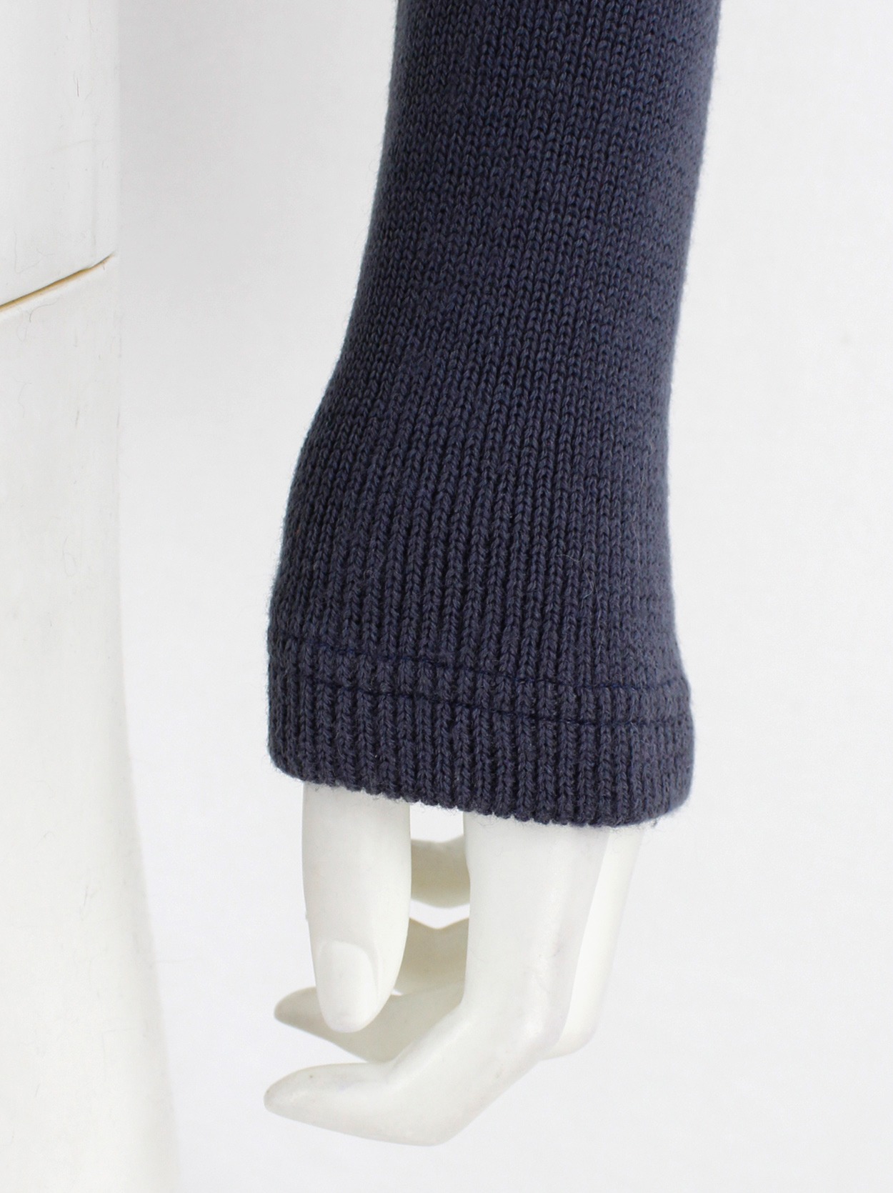 Maison Martin Margiela 6 petrol blue long knit armwarmers — early