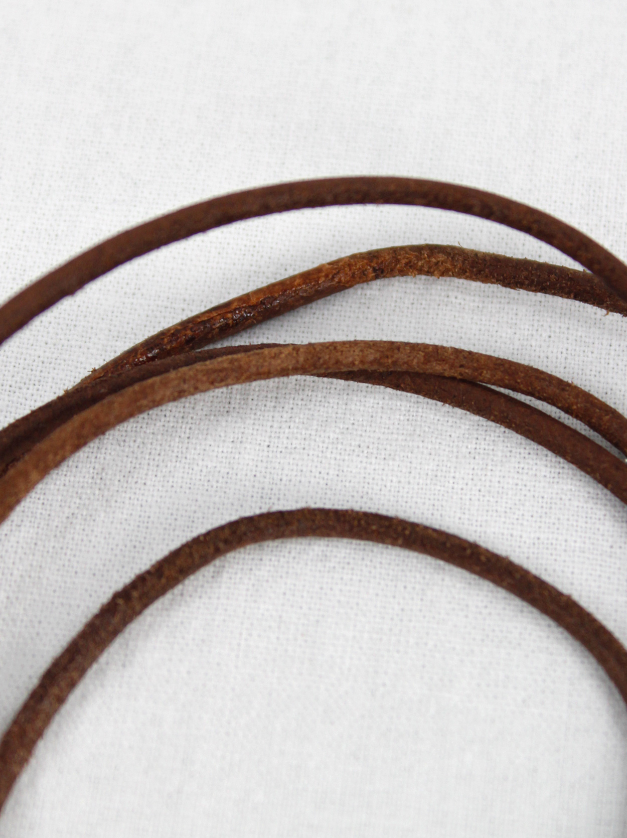 Maison Martin Margiela 0 artisanal dark brown leather lace belt or