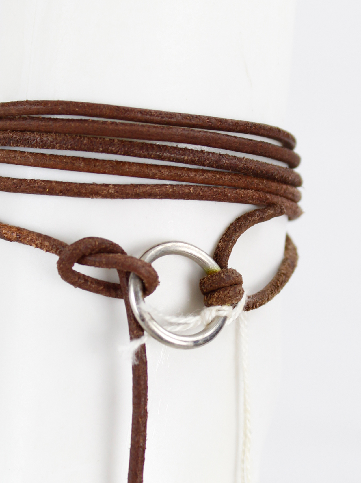 Martin Margiela ベルト artisanal Maison Martin Margiela 0 artisanal dark brown leather lace belt or