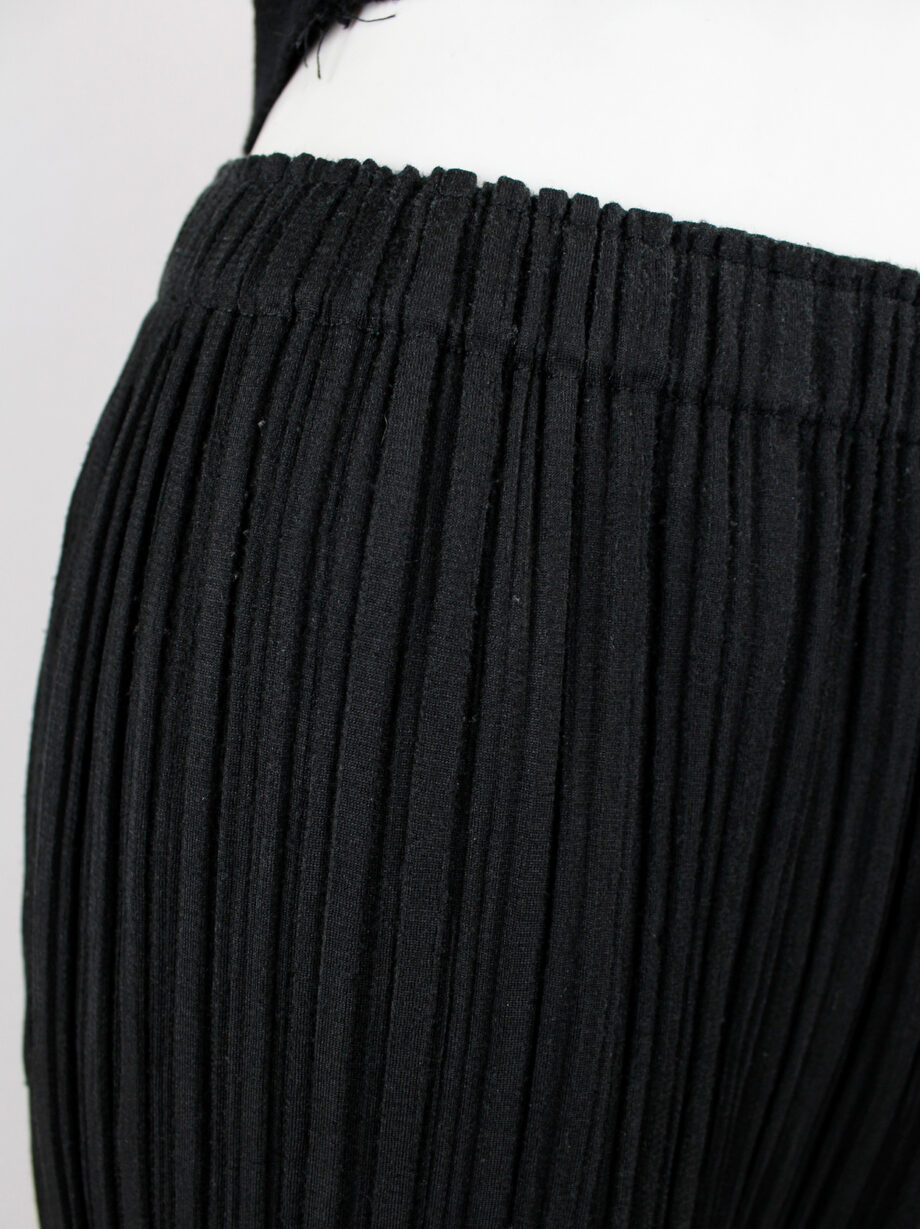 Issey Miyake Pleats Please black pleated trousers with straight