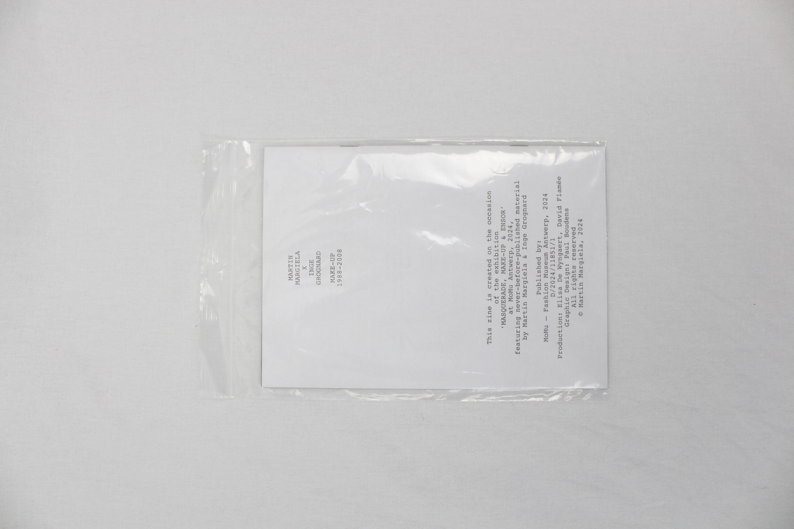 Martin Margiela x Inge Grognard booklet: runway make-up looks 1988