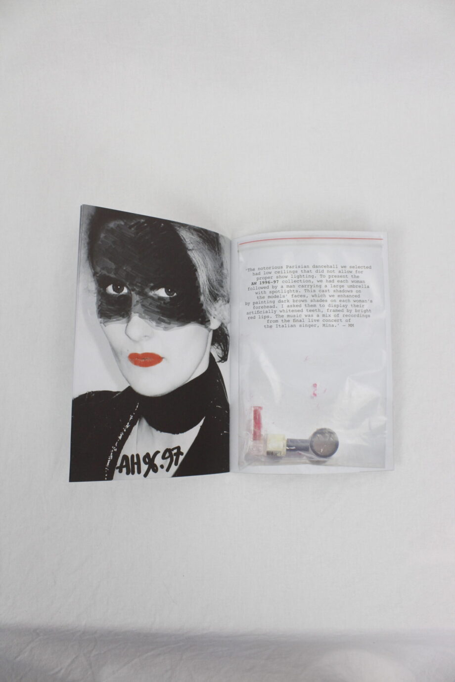 Martin Margiela x Inge Grognard booklet: runway make-up looks 1988