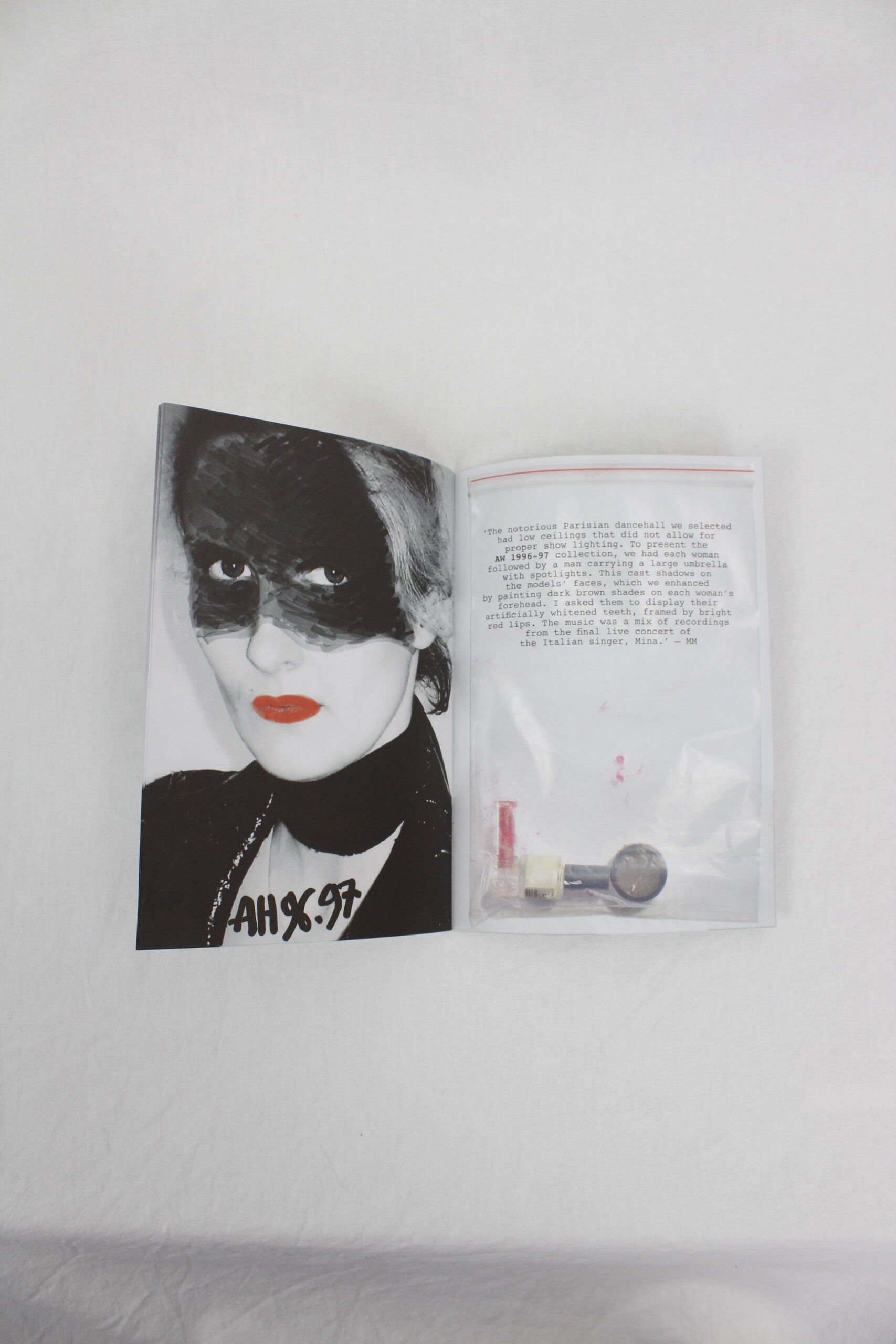 Martin Margiela x Inge Grognard booklet: runway make-up looks 1988