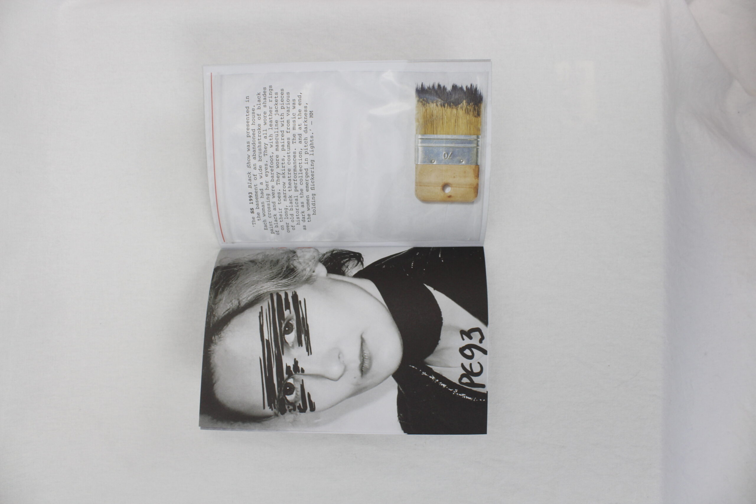 Martin Margiela x Inge Grognard booklet: runway make-up looks 1988 