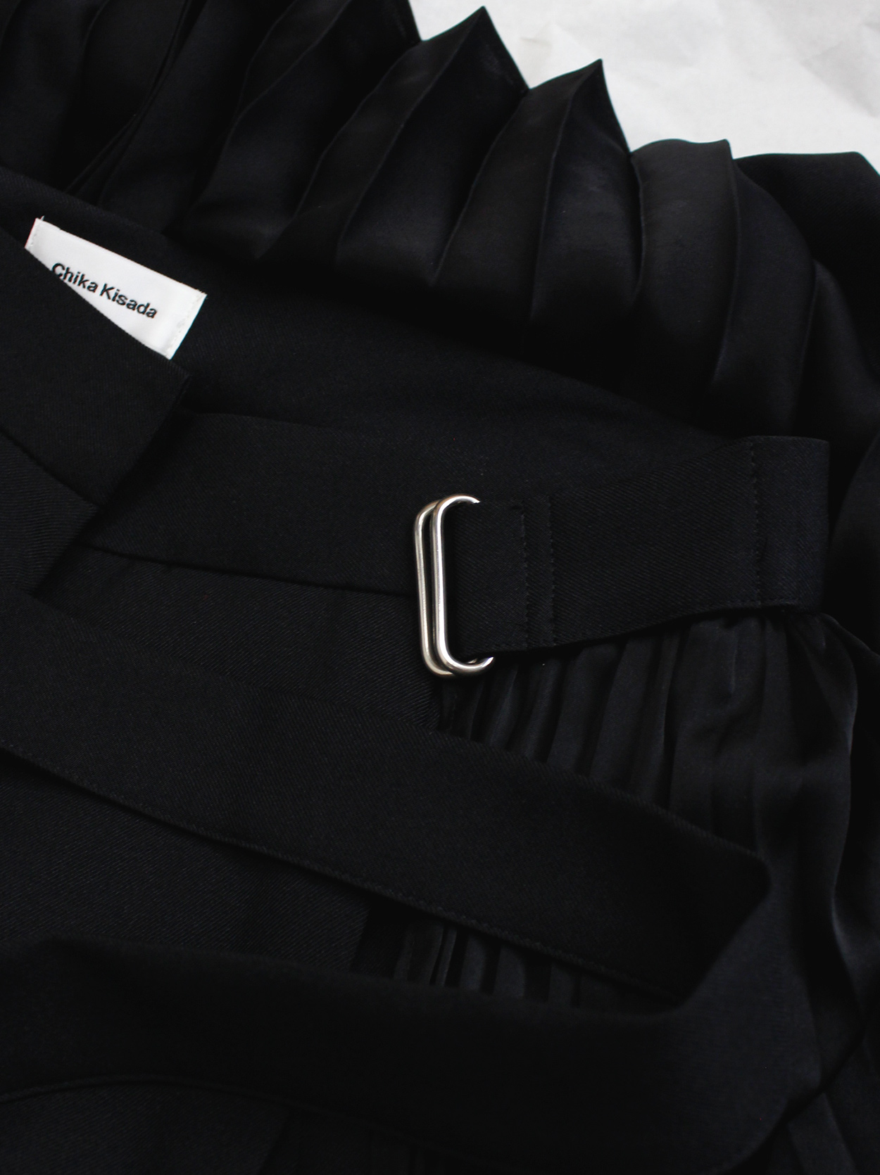 パンツ Chika Kisada Tullepants Black Chika Kisada black tailored pants with accordeon pleated half