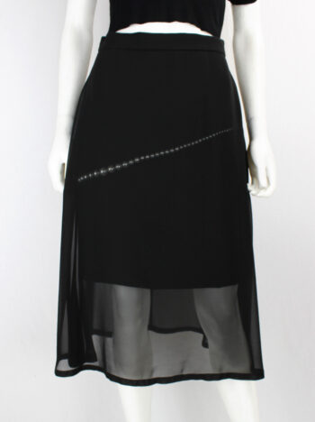 Maison Martin Margiela black oversized skirt tailored outwards