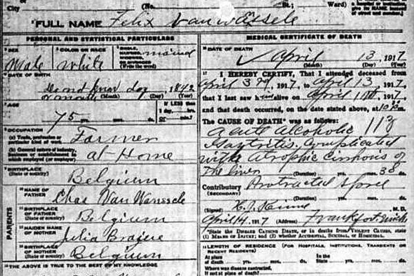 VW Felix 1917 death certificate 1024px