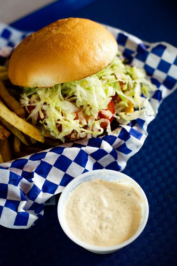 Island Queen burger and our ranch dressing