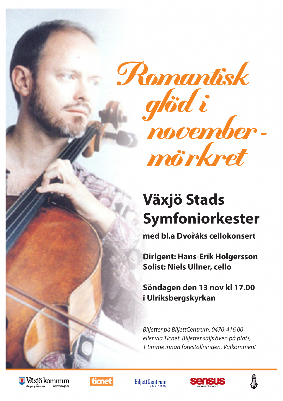 Växjö stad symfoniorkester 2012 Höstkonsert Affisch