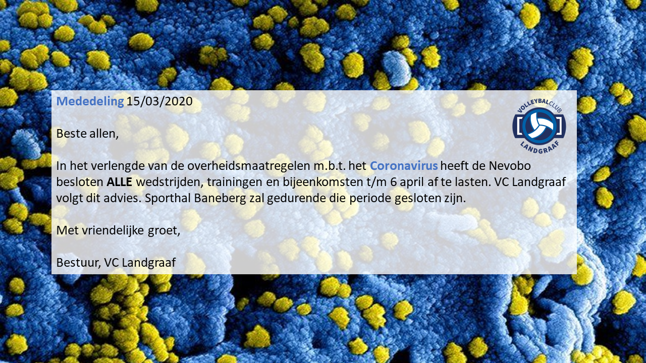 VC Landgraaf_mededeling Coronavirus_15032020