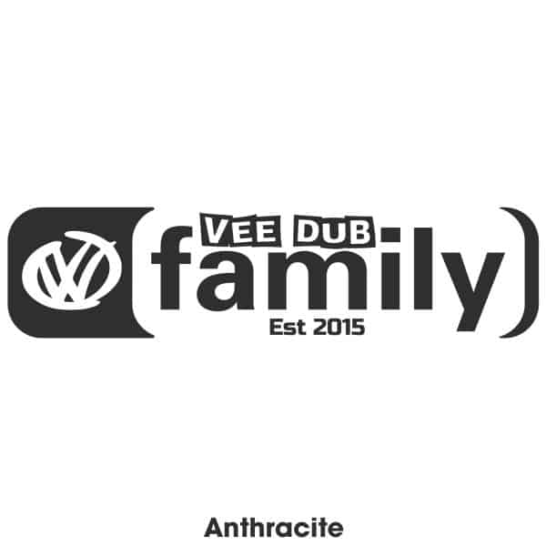 Vee Dub Family Core Logo Sticker - Anthracite
