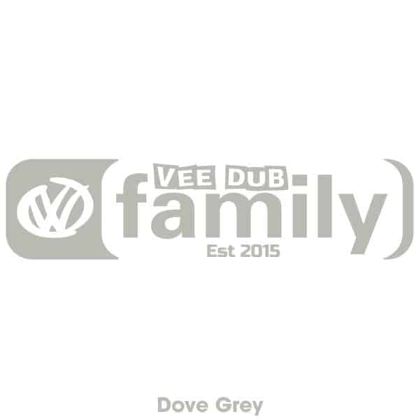 Vee Dub Family Core Logo Sticker - Dove Grey