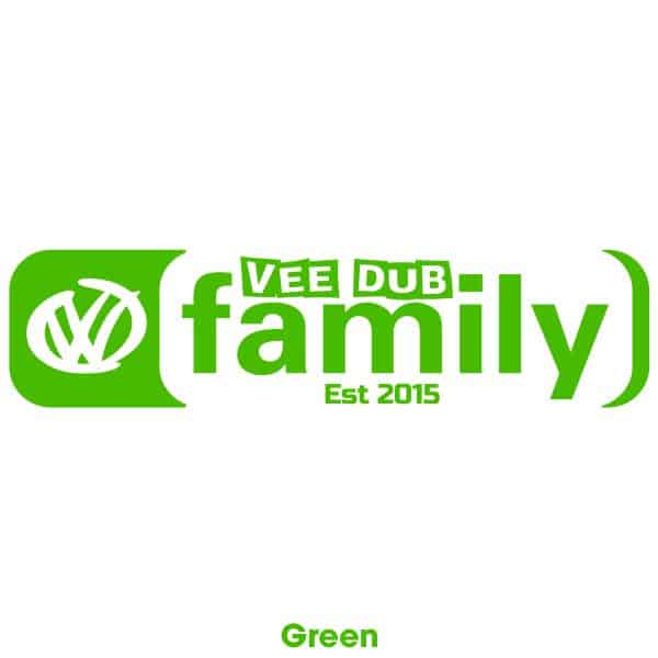Vee Dub Family Core Logo Sticker - Green