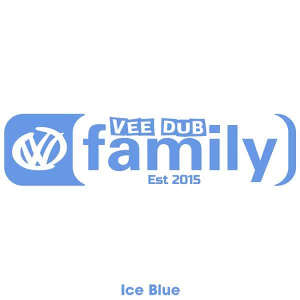 Vee Dub Family Core Logo Sticker - Ice Blue