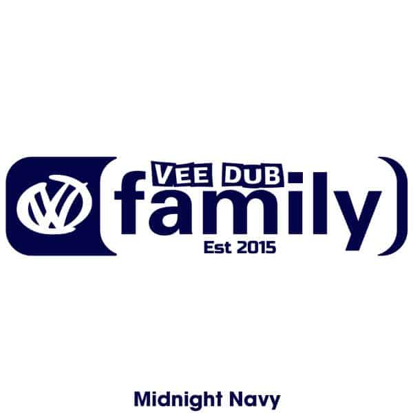 Vee Dub Family Core Logo Sticker - Midnight Navy
