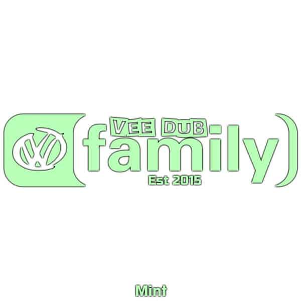 Vee Dub Family Core Logo Sticker - Mint