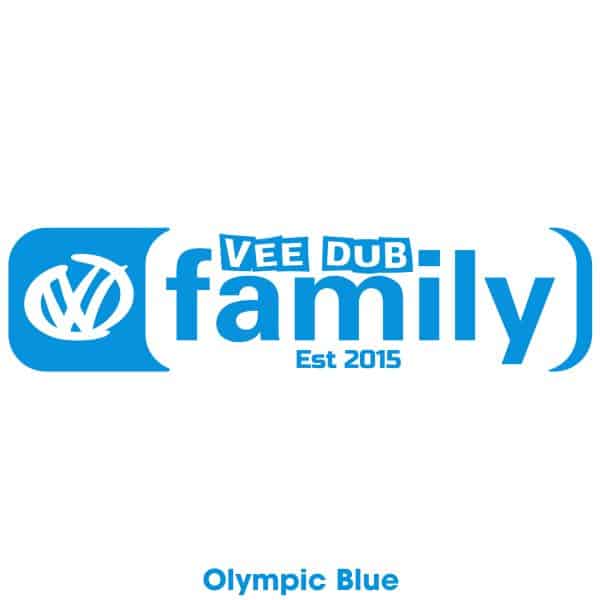 Vee Dub Family Core Logo Sticker - Olympic Blue