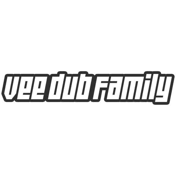 Vee Dub Family Retro Logo Sticker - Anthracite