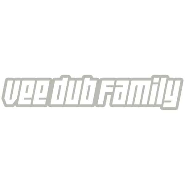 Vee Dub Family Retro Logo Sticker - Dove Grey