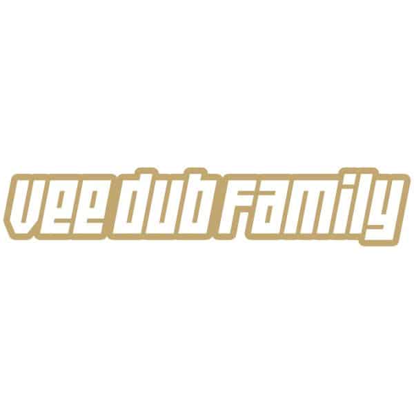 Vee Dub Family Retro Logo Sticker - Light Brown