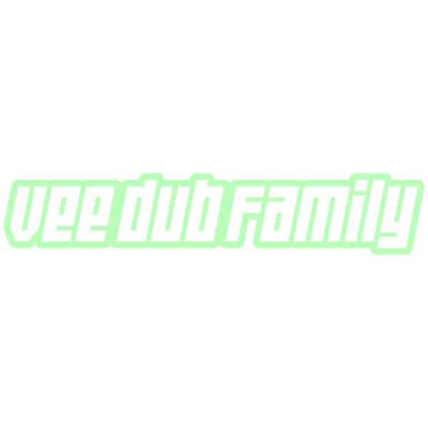 Vee Dub Family Retro Logo Sticker - Mint