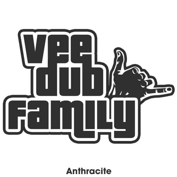 Vee Dub Family GTA Style Sticker - Anthracite