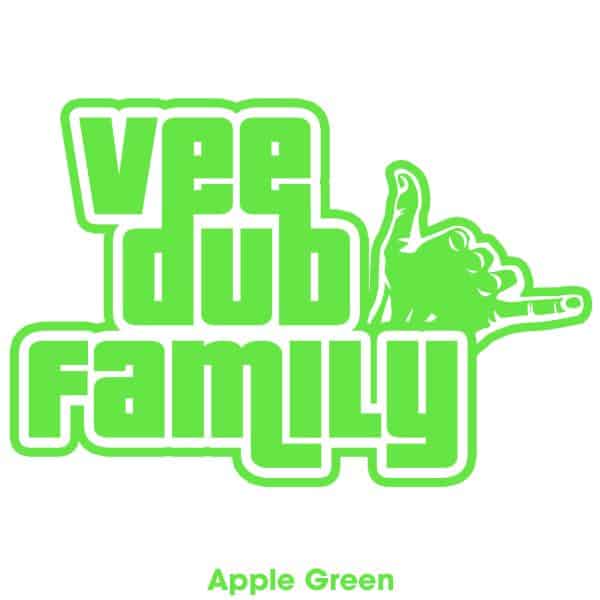 Vee Dub Family GTA Style Sticker - Apple Green