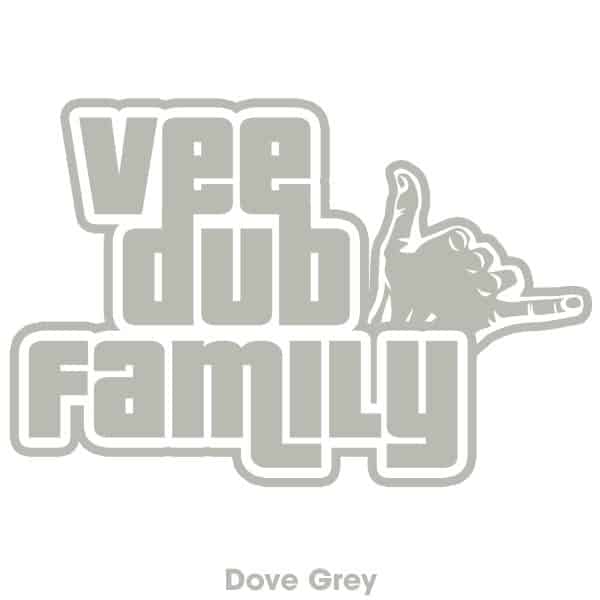 Vee Dub Family GTA Style Sticker - Dove Grey