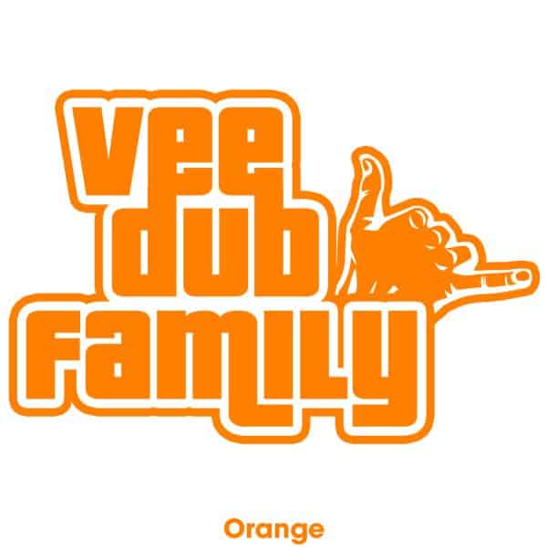 Vee Dub Family GTA Style Sticker - Orange