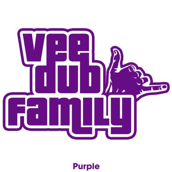 Vee Dub Family GTA Style Sticker - Purple