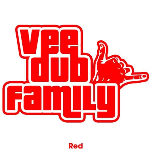 Vee Dub Family GTA Style Sticker - Red