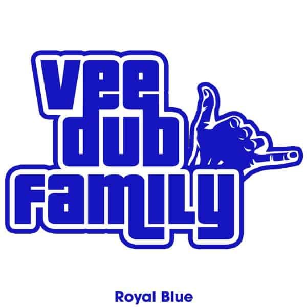 Vee Dub Family GTA Style Sticker - Royal Blue