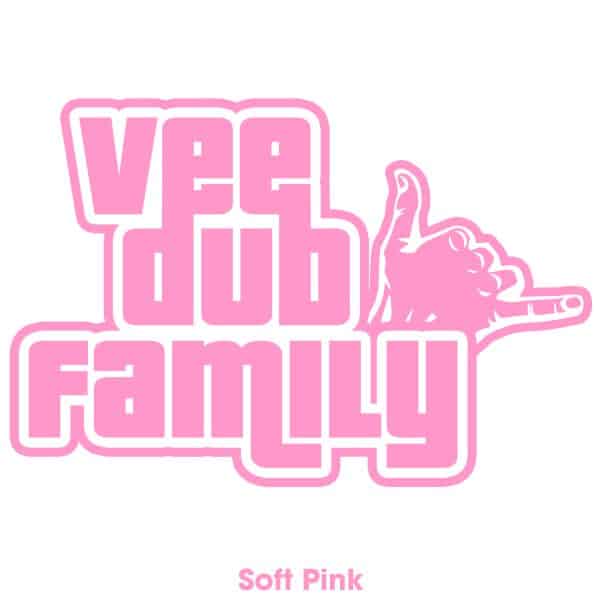 Vee Dub Family GTA Style Sticker - Soft Pink