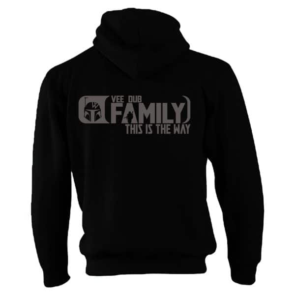 Vee Dub Family This is the Way Hoodie - Back - Grey Print