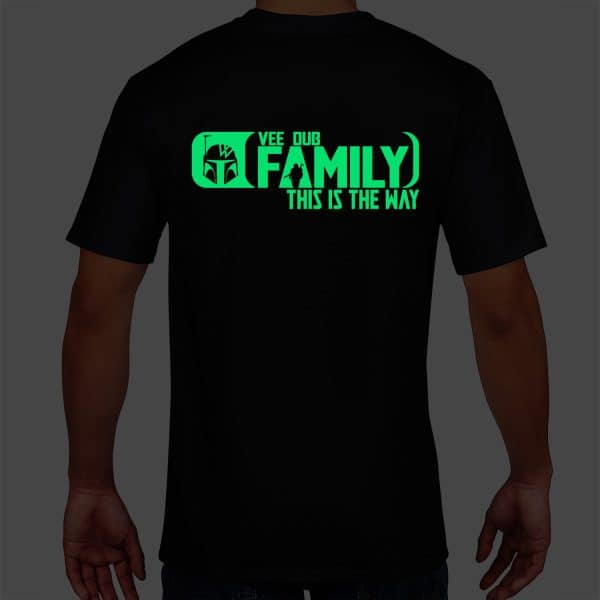 Vee Dub Family "This is the Way" Mando Tee - Black & Glow in the Dark