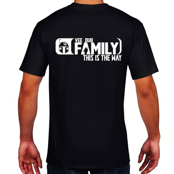 Vee Dub Family This is the Way Tee - Back - Black with White print