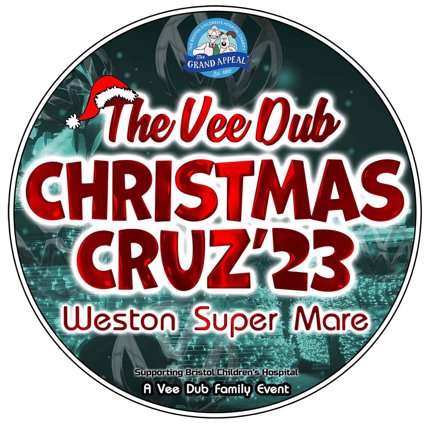 Christmas Cruz 2023 Iron On Arm Patch Sunday Vee Dub Family