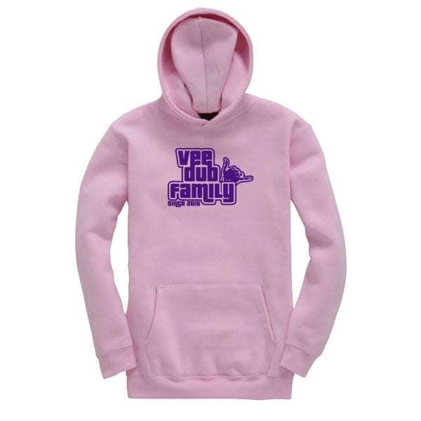 Vee Dub Family Kids GTA Logo Premium Hoodie - Baby Pink