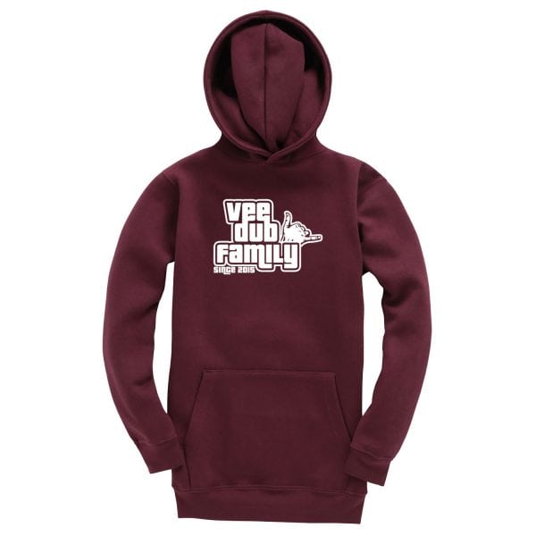 Vee Dub Family Kids GTA Logo Premium Hoodie - Burgundy